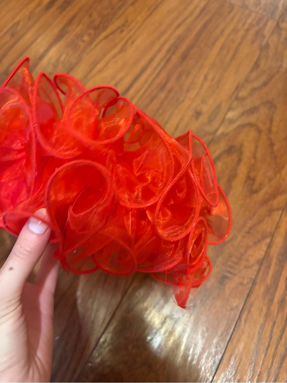 Red Ruffled headband vintage - Picture 6 of 8